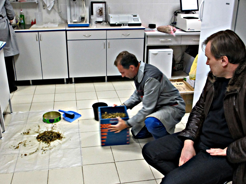 Разделение корма на фракции